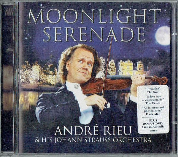 André Rieu & His Johann Strauß Orchestra : Moonlight Serenade (CD, Comp + DVD-V, PAL, Bon)