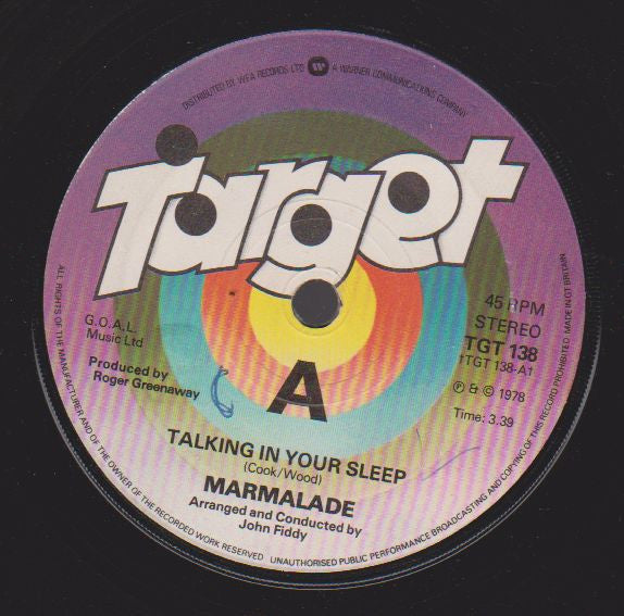 The Marmalade : Talking In Your Sleep (7")