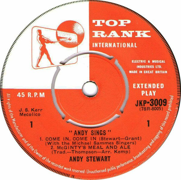 Andy Stewart : Andy Sings (7", EP, Mono)