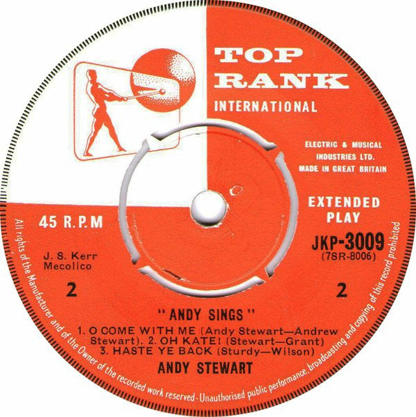 Andy Stewart : Andy Sings (7", EP, Mono)