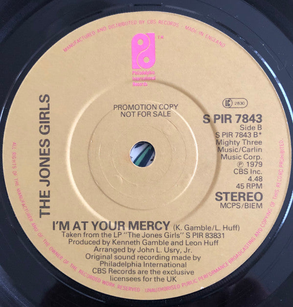 The Jones Girls : You Made Me Love You (7", Promo)