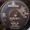 Matt Monro : Without You (7")