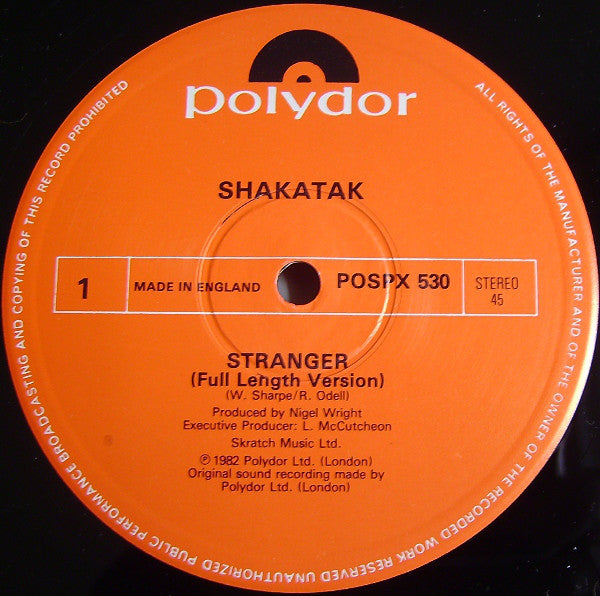Shakatak : Stranger (12")