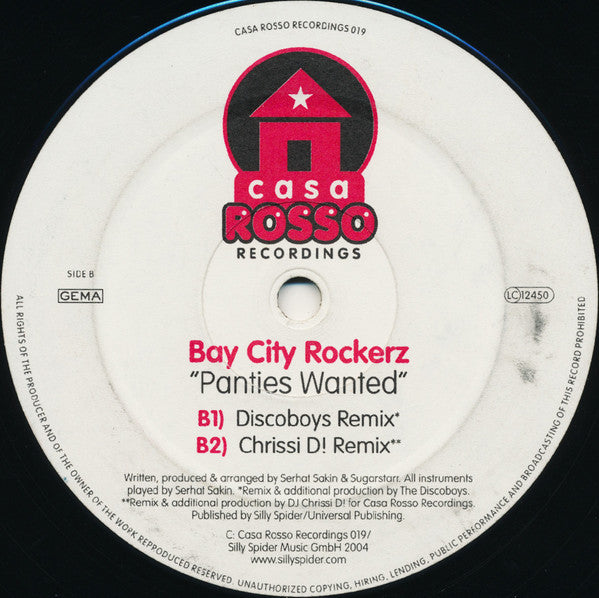 Bay City Rockerz : Panties Wanted (12")