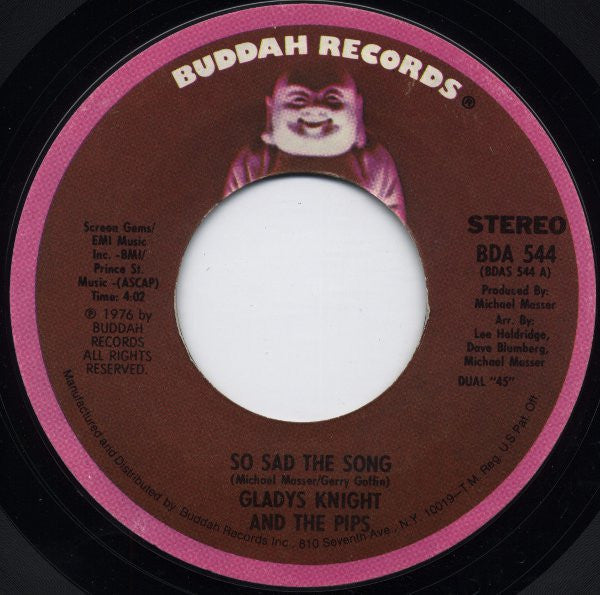 Gladys Knight And The Pips : So Sad The Song (7", Single)
