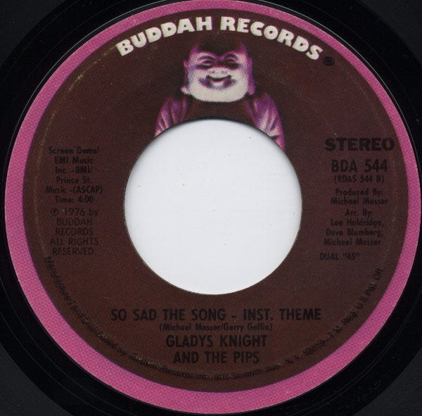 Gladys Knight And The Pips : So Sad The Song (7", Single)
