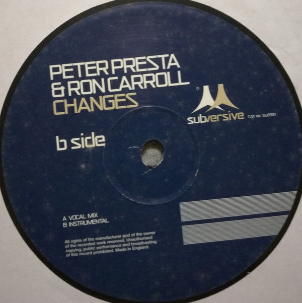 Peter Presta Feat. Ron Carroll : Changes (12")
