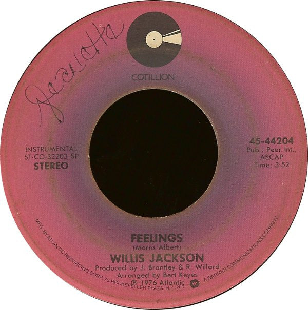 Willis Jackson : Feelings (7")