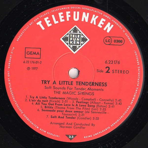 The Magic Strings : Try A Little Tenderness - Soft Sounds For Tender Moments (LP, Album)