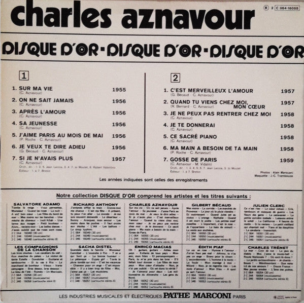 Charles Aznavour : Le Disque D'or De Charles Aznavour (LP, Comp, Gat)