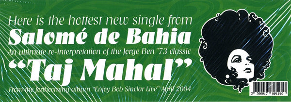 Salomé De Bahia : Taj Mahal (12", Single)