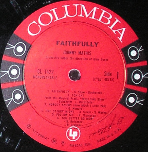 Johnny Mathis : Faithfully (LP, Album, Mono, Ter)