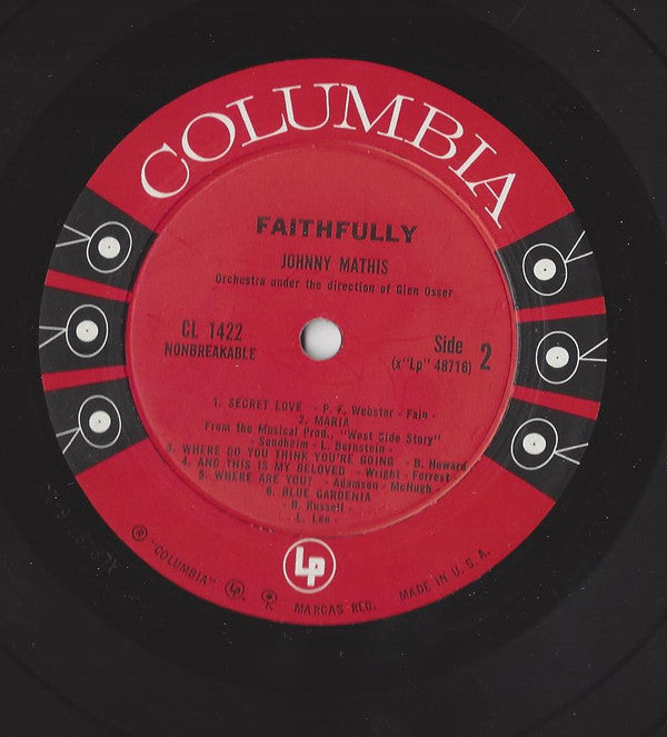 Johnny Mathis : Faithfully (LP, Album, Mono, Ter)