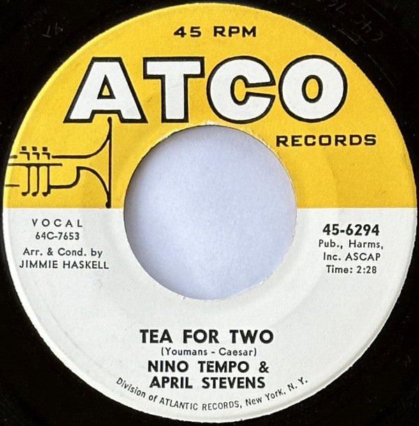 Nino Tempo & April Stevens : Tea For Two / I'm Confessin' (That I Love You) (7", Single)