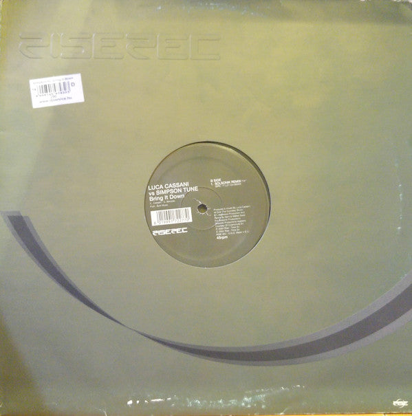 Luca Cassani Vs Simpson Tune : Bring It Down  (12")