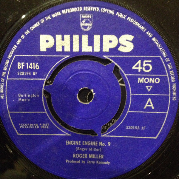 Roger Miller : Engine Engine No. 9 (7", Single, Mono)