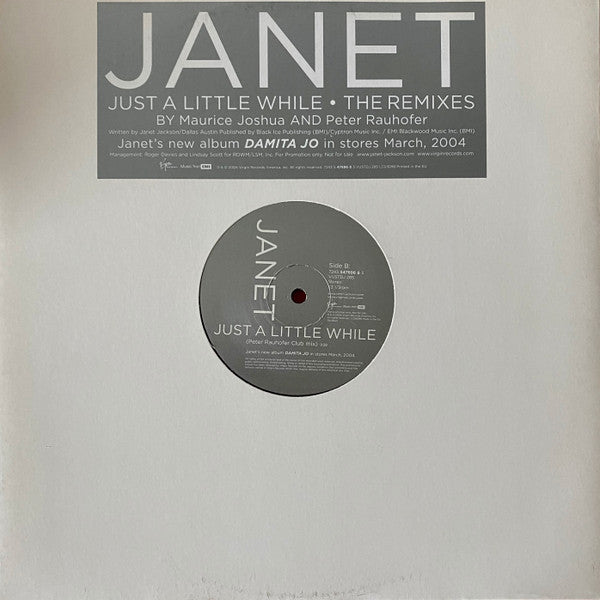 Janet Jackson : Just A Little While (The Remixes) (12", Promo)