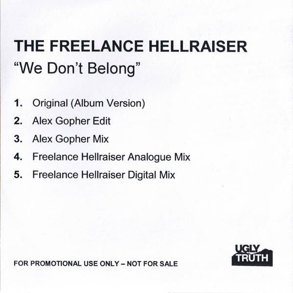 Freelance Hellraiser : We Don't Belong (CDr, Single, Promo)