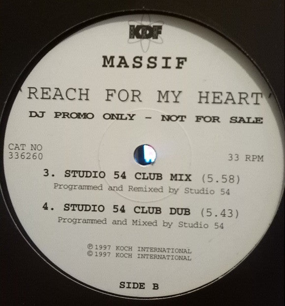 Massif (2) : Reach For My Heart (12", Promo)