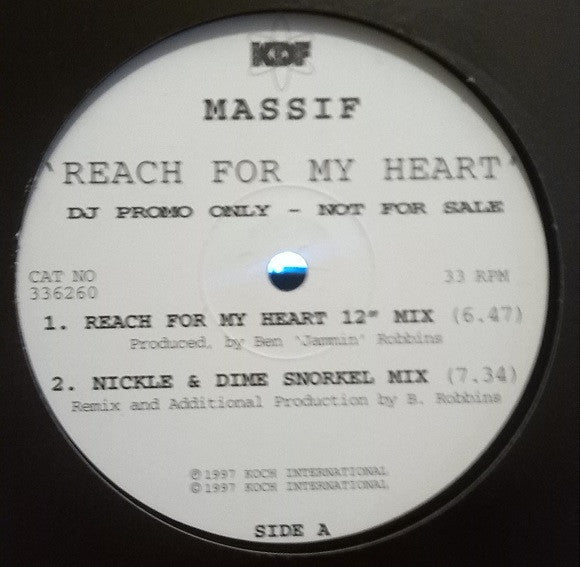 Massif (2) : Reach For My Heart (12", Promo)