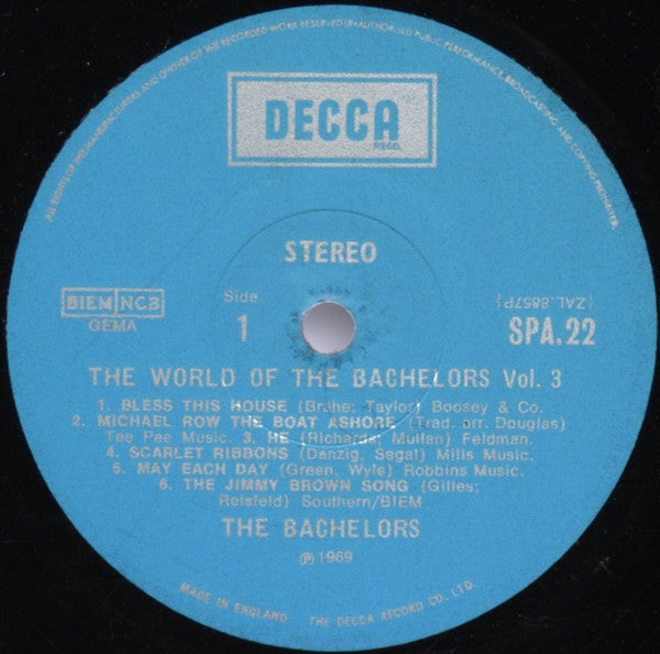 The Bachelors : The World Of The Bachelors Vol. 3 (LP, Comp)