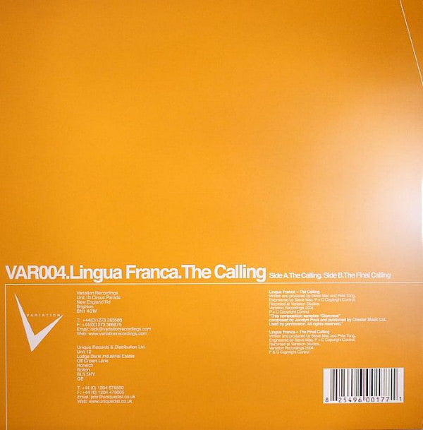 Pete Tong & Steve Mac present Lingua Franca : The Calling (12")