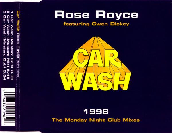 Rose Royce Featuring Gwen Dickey : Car Wash 1998 (The Monday Night Club Mixes) (CD, Single)