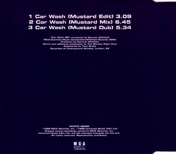 Rose Royce Featuring Gwen Dickey : Car Wash 1998 (The Monday Night Club Mixes) (CD, Single)