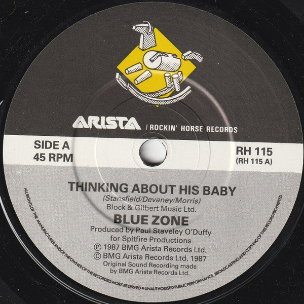 Blue Zone (4) : Thinking About His Baby (7", Single)