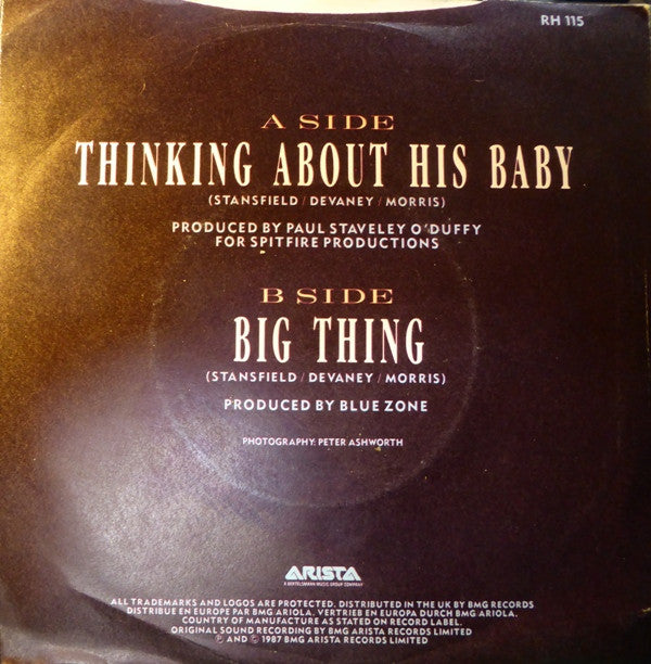 Blue Zone (4) : Thinking About His Baby (7", Single)