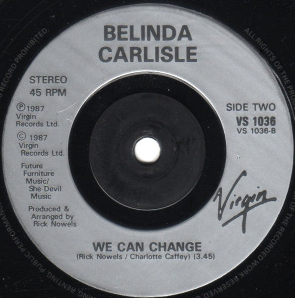 Belinda Carlisle : Heaven Is A Place On Earth (7", Single, Sil)