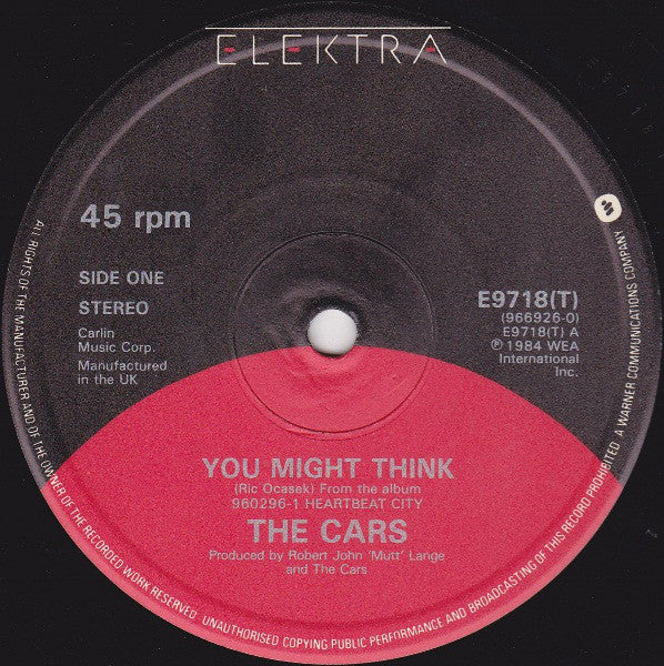 The Cars : You Might Think (12", Single)
