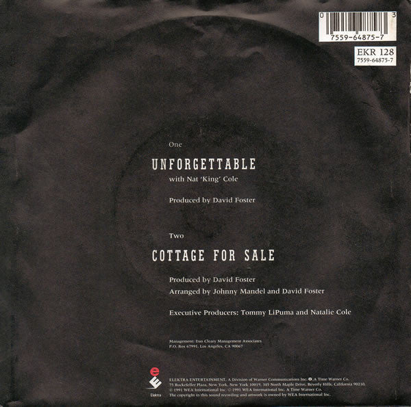 Natalie Cole With Nat King Cole : Unforgettable (7", Single)