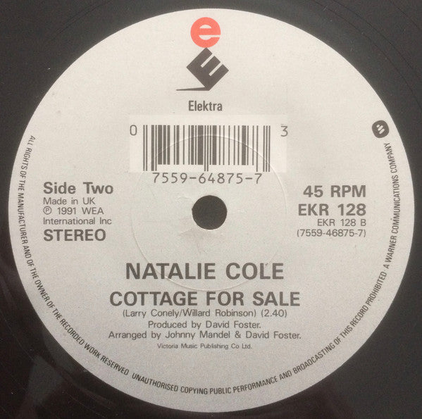 Natalie Cole With Nat King Cole : Unforgettable (7", Single)