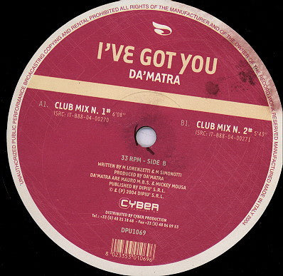 Da'Matra : I've Got You (12")