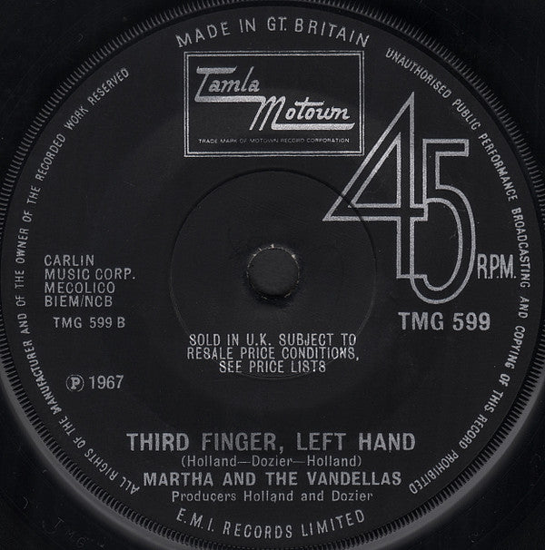 Martha Reeves & The Vandellas : Jimmy Mack (7", Single, Sol)