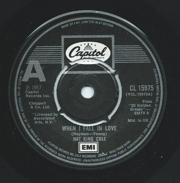 Nat King Cole : When I Fall In Love (7")