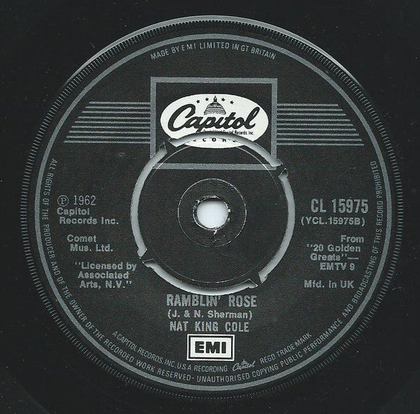 Nat King Cole : When I Fall In Love (7")