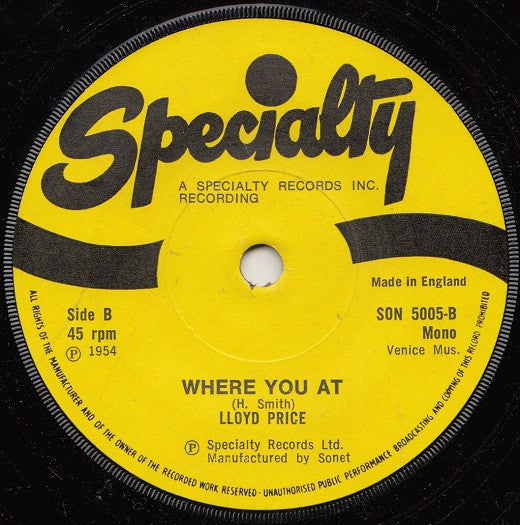 Lloyd Price : Lawdy Miss Clawdy (7", Single)