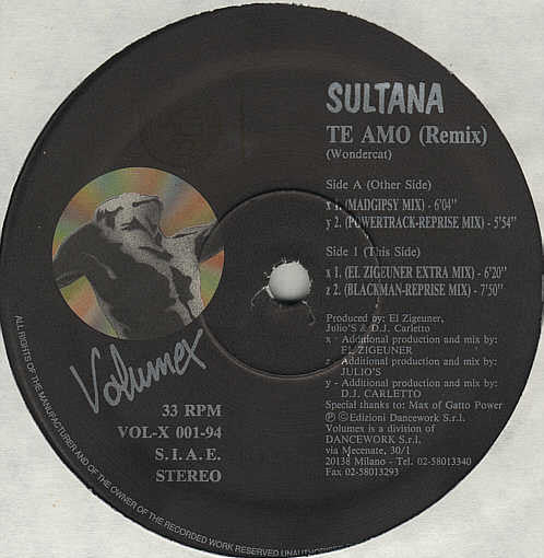 Sultana : Te Amo (Remix) (12")
