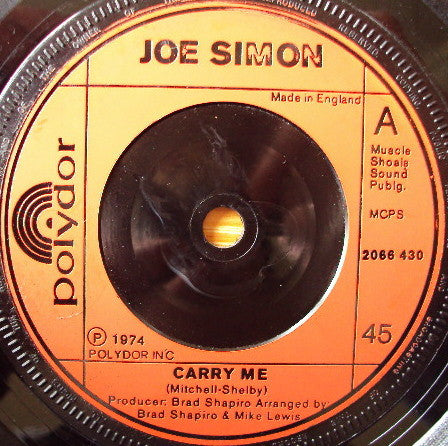 Joe Simon : Carry Me (7")