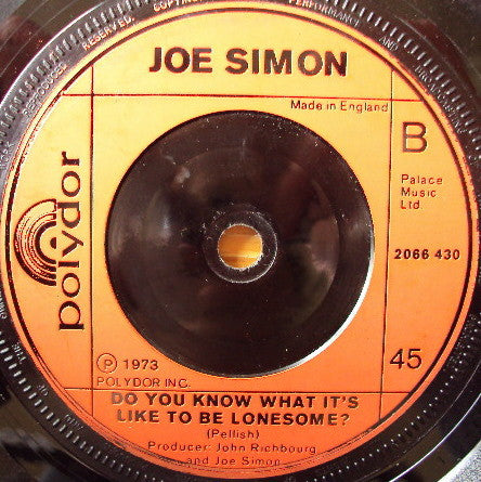 Joe Simon : Carry Me (7")