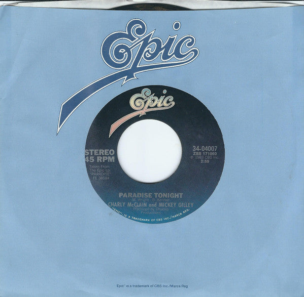 Charly McClain And Mickey Gilley / Charly McClain : Paradise Tonight / The Four Seasons Of Love (7", Single, Styrene, Pit)