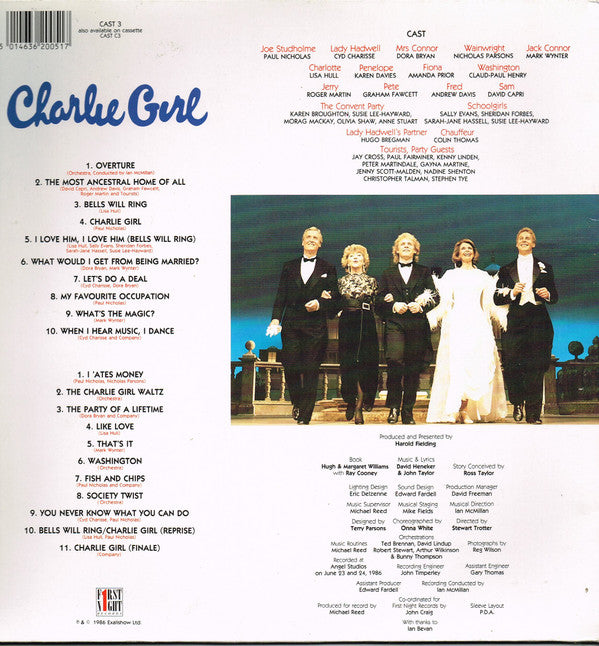 Paul Nicholas, Cyd Charisse, Dora Bryan, Nicholas Parsons, Mark Wynter : Charlie Girl (LP, Gat)