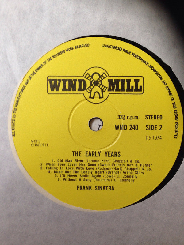 Frank Sinatra : The Early Years (LP, Comp)