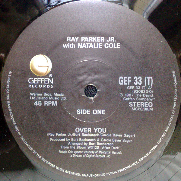 Ray Parker Jr. with Natalie Cole : Over You (12", Single)