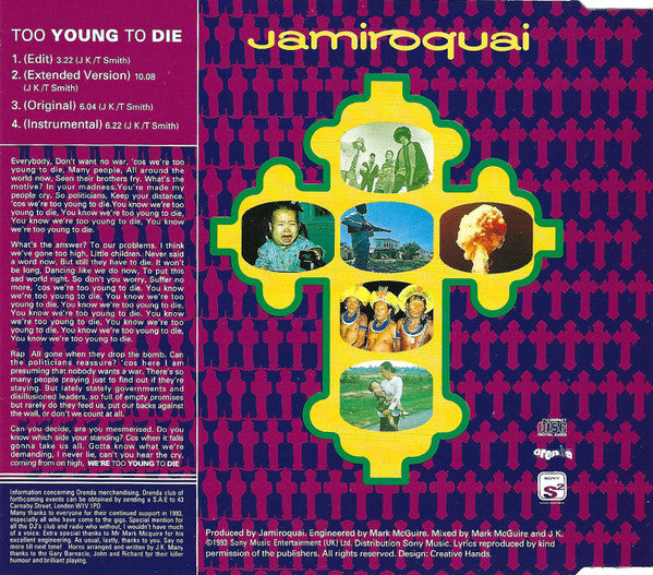 Jamiroquai : Too Young To Die (CD, Single)