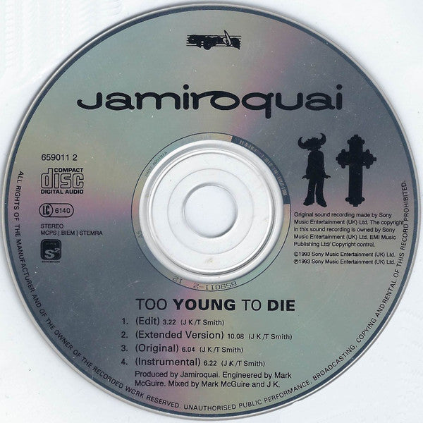 Jamiroquai : Too Young To Die (CD, Single)