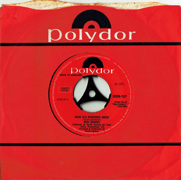 The New Seekers : Good Old Fashioned Music (7", Single)