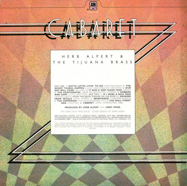 Herb Alpert & The Tijuana Brass : Cabaret (LP, Comp)